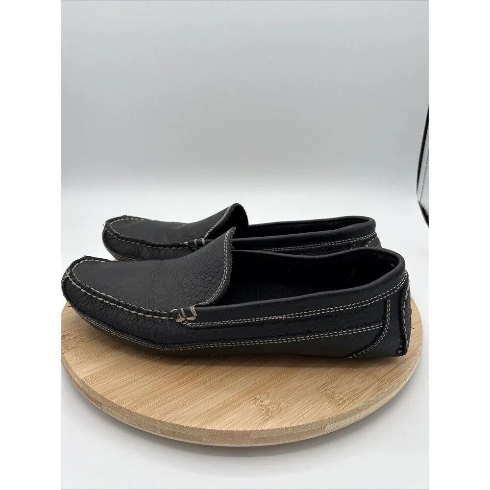 Duluth Trading Black Bison Leather Driving Mocs Moccasins Men’s 11W Slip On